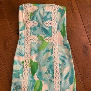 Lilly Pulitzer strapless floral dress